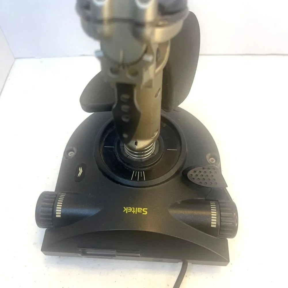 Saitek Cyborg 3D USB Gold PC / Mac Joystick Flightstick - Tested works